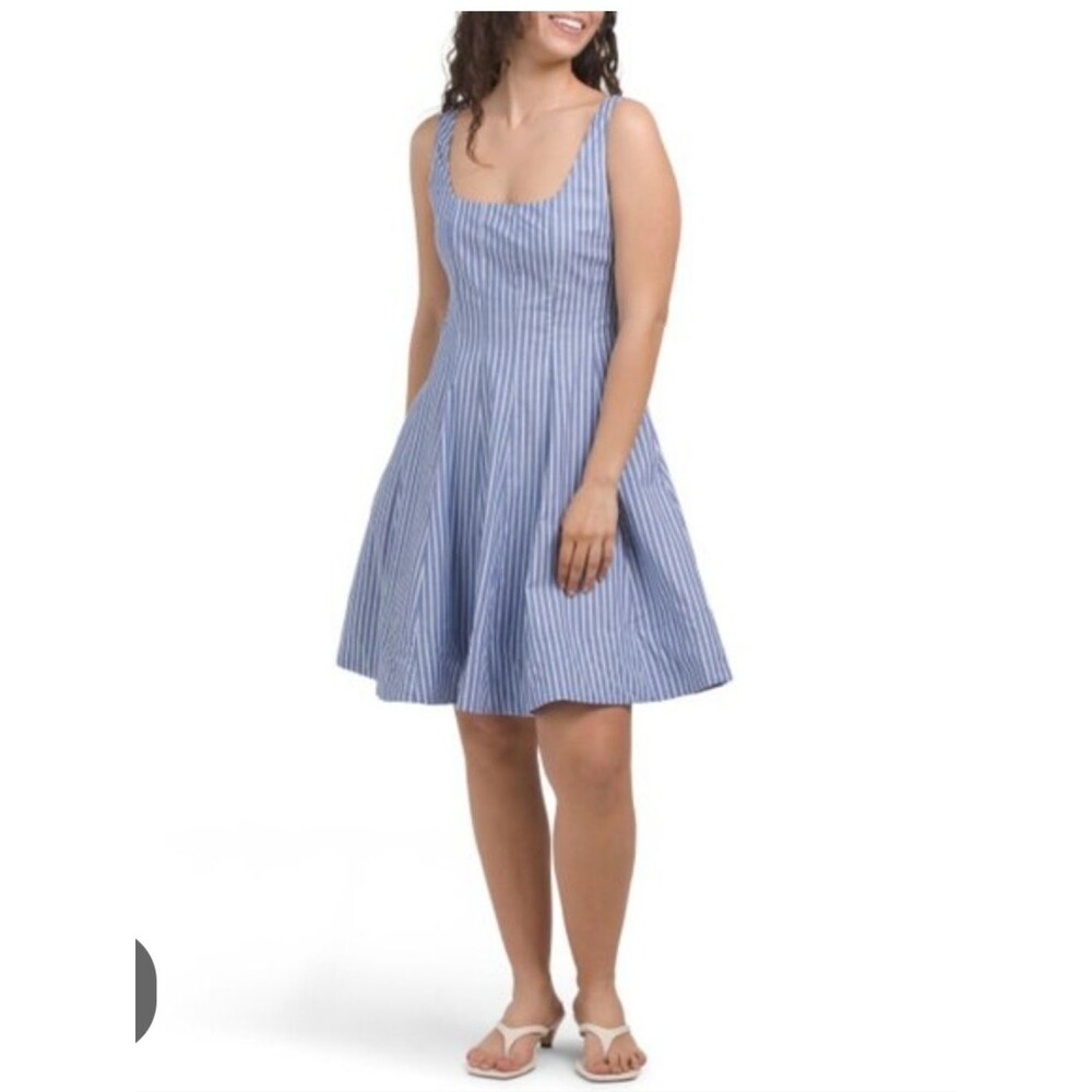 NWOT Cynthia Rowley Blue and White Striped Sleeveless Sundress Size 4
